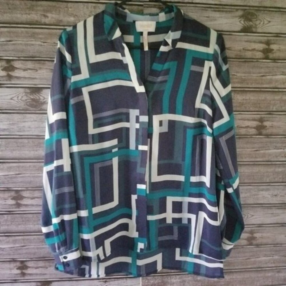 Laundry by Shelli Segal Women's Long-Sleeved Button-down Blouse Size S